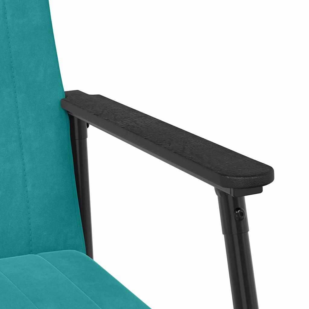 vidaXL fotel Turkusowy 59 x 75 x 78 cm Aksamit