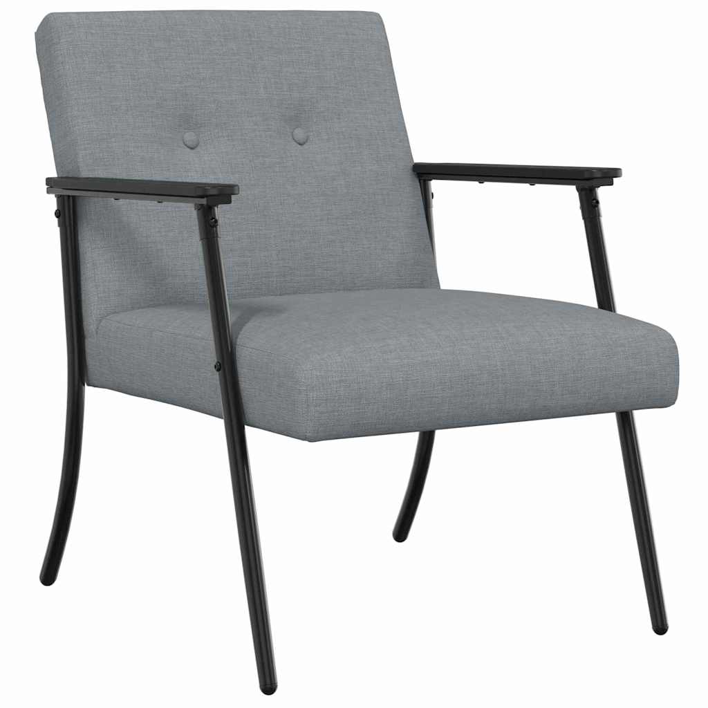 vidaXL fotel Jasnoszary tkanina