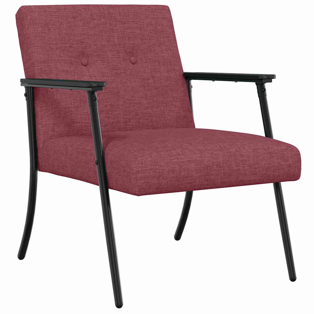 vidaXL fotel Czerwone wino tkanina