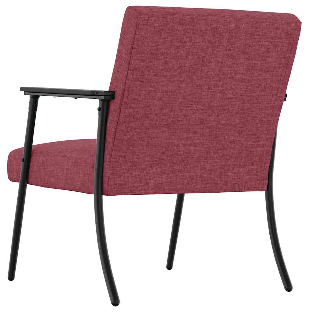 vidaXL fotel Czerwone wino tkanina