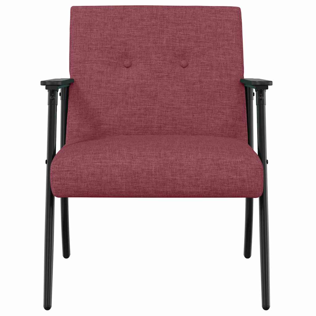 vidaXL fotel Czerwone wino tkanina