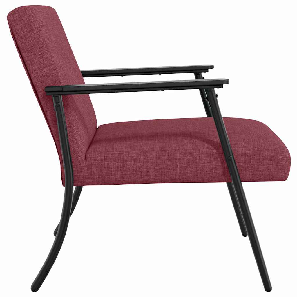 vidaXL fotel Czerwone wino tkanina
