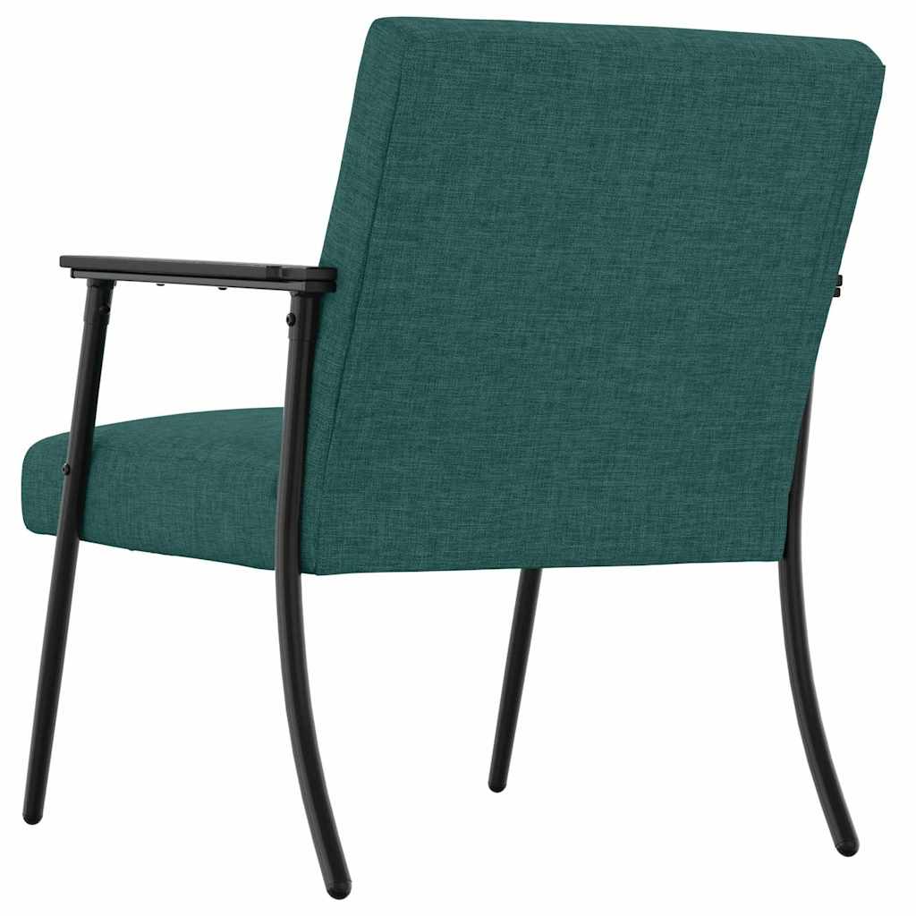 vidaXL fotel Ciemna zieleń tkanina