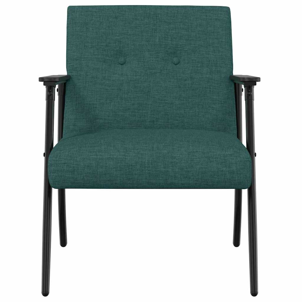 vidaXL fotel Ciemna zieleń tkanina