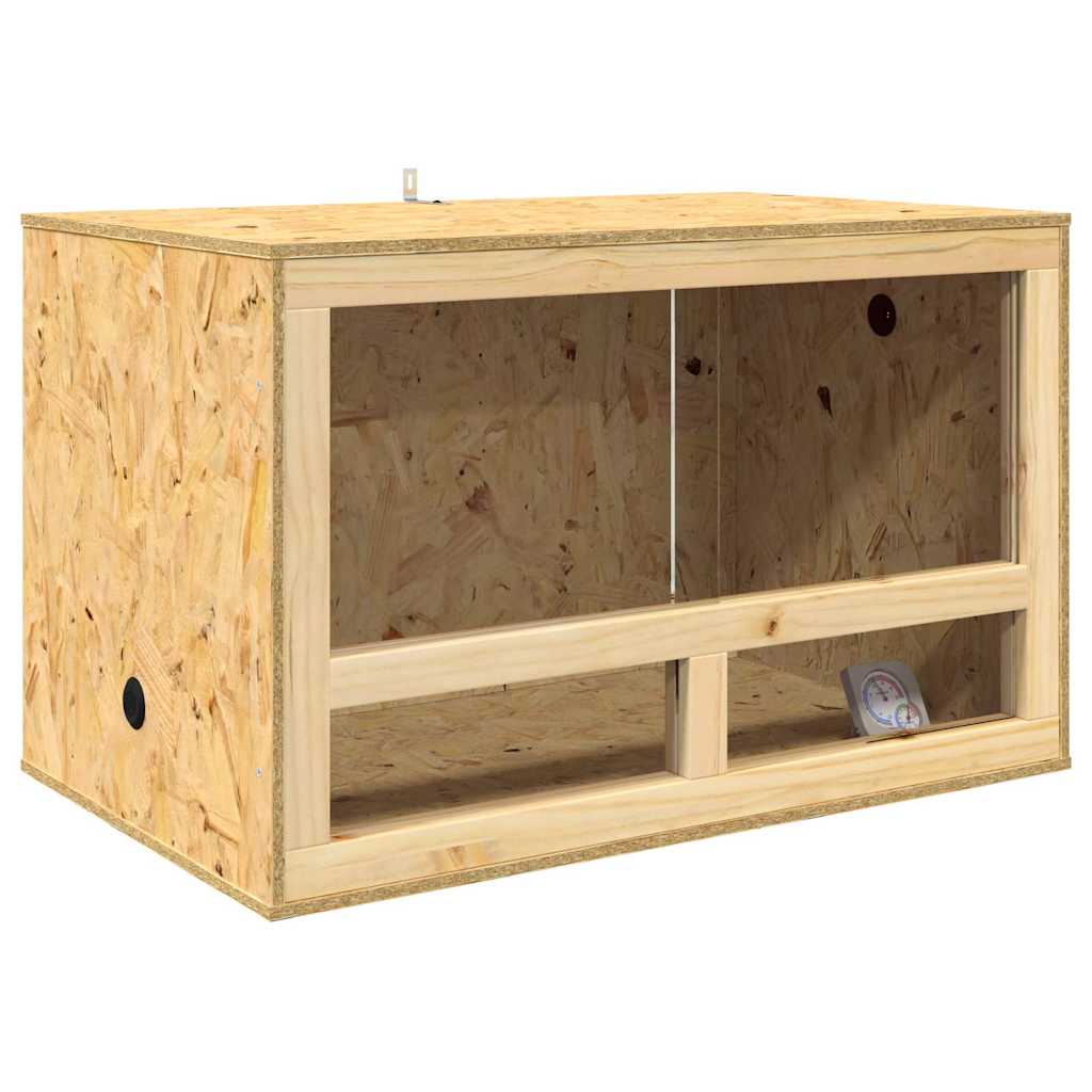 vidaXL Terrarium Brązowy 80 x 50 x 50 cm OSB