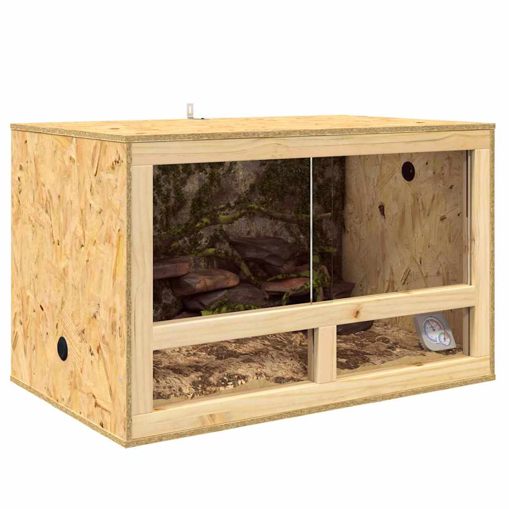 vidaXL Terrarium Brązowy 80 x 50 x 50 cm OSB