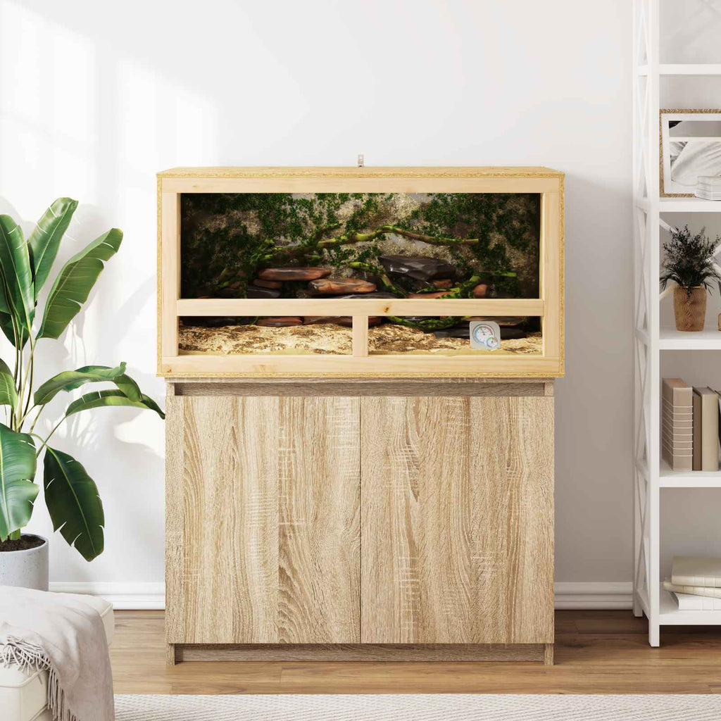 vidaXL Terrarium Brązowy 100 x 50 x 50 cm OSB