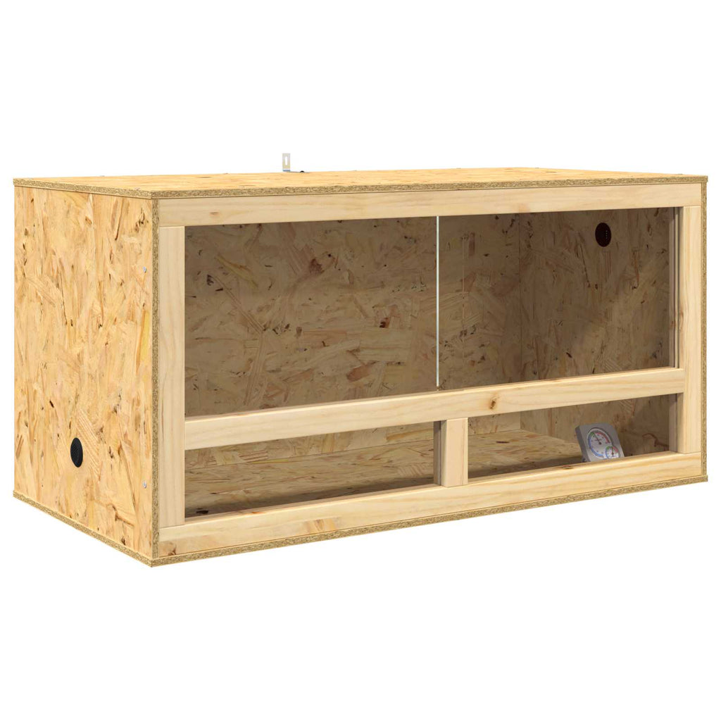 vidaXL Terrarium Brązowy 100 x 50 x 50 cm OSB