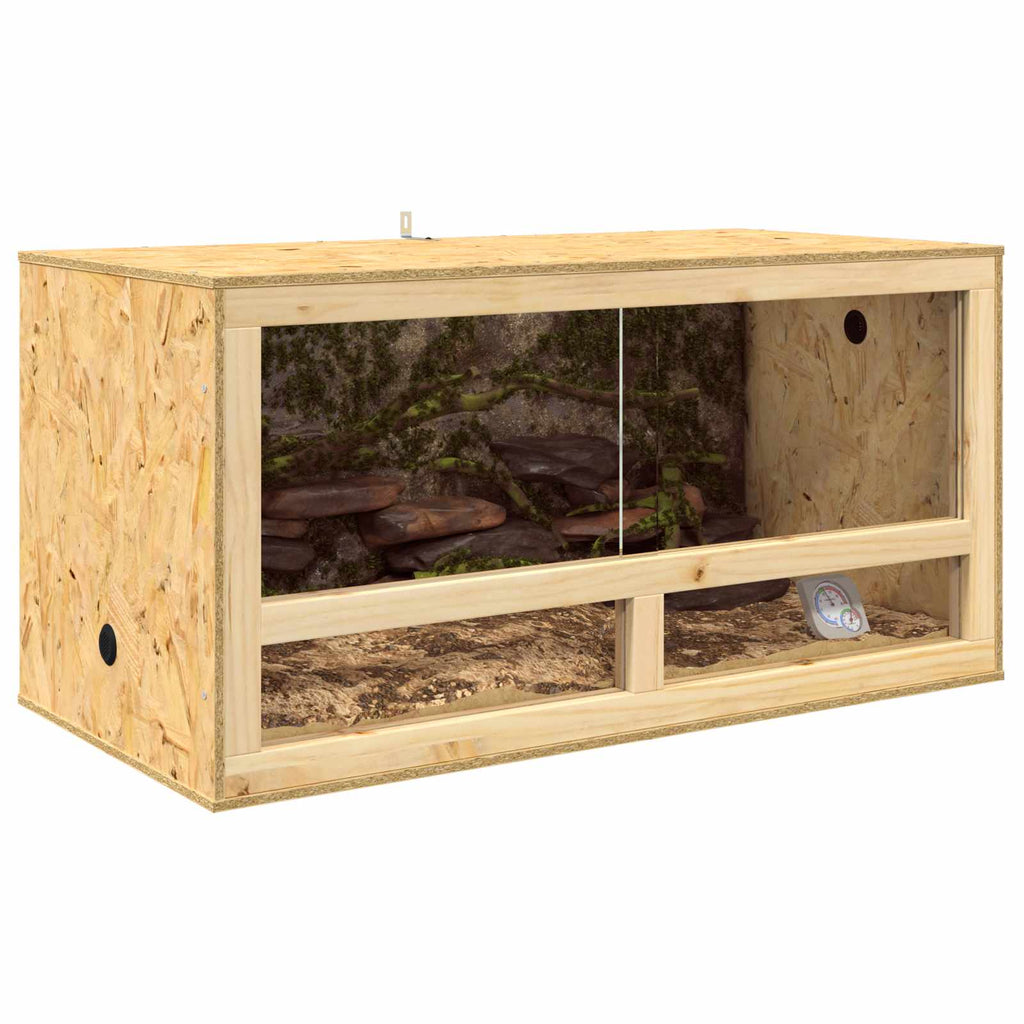 vidaXL Terrarium Brązowy 100 x 50 x 50 cm OSB