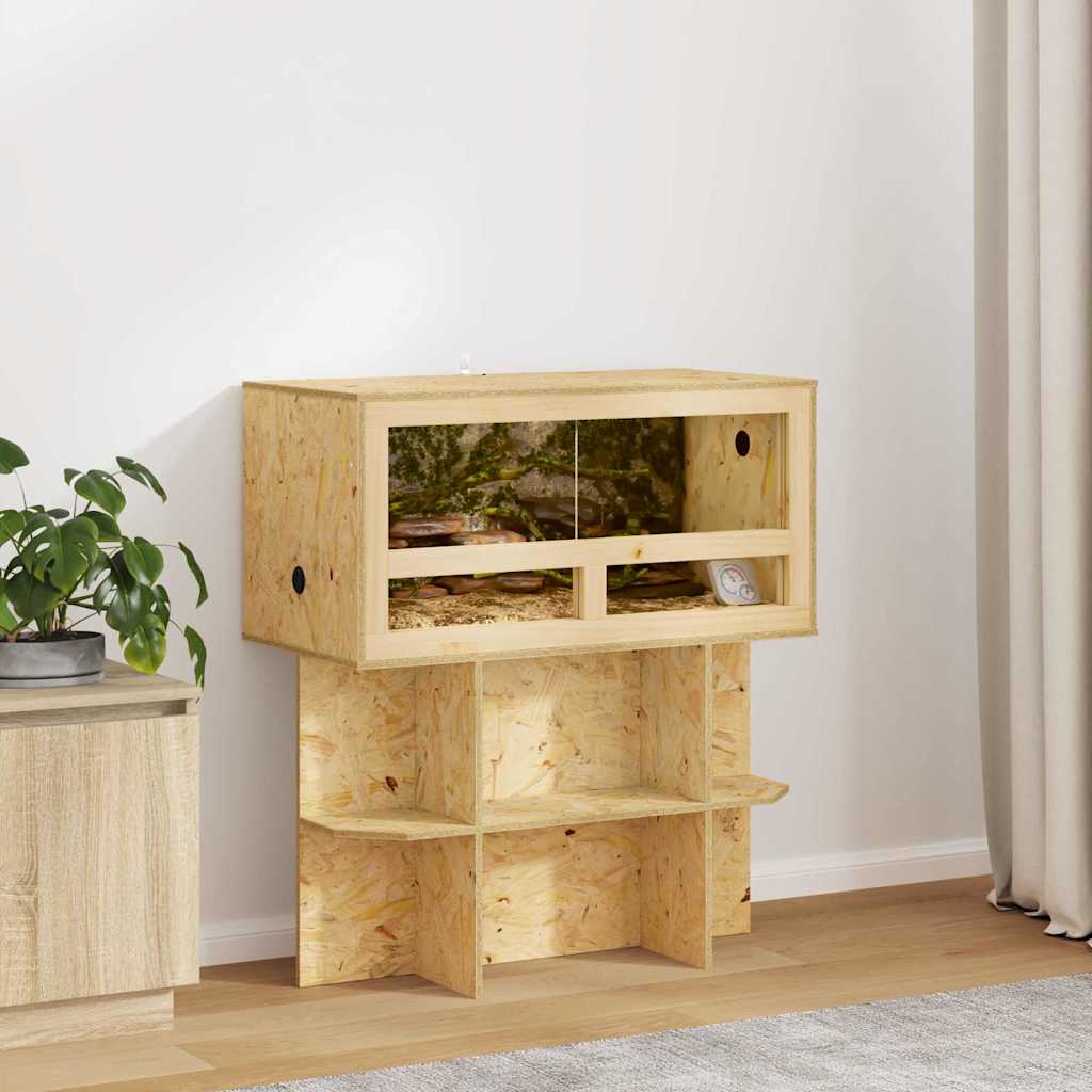 vidaXL Terrarium Brązowy 80 x 40 x 40 cm OSB
