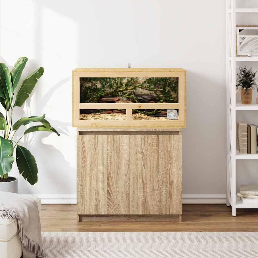 vidaXL Terrarium Brązowy 80 x 40 x 40 cm OSB