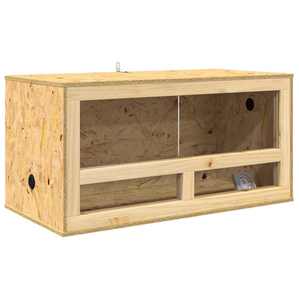 vidaXL Terrarium Brązowy 80 x 40 x 40 cm OSB
