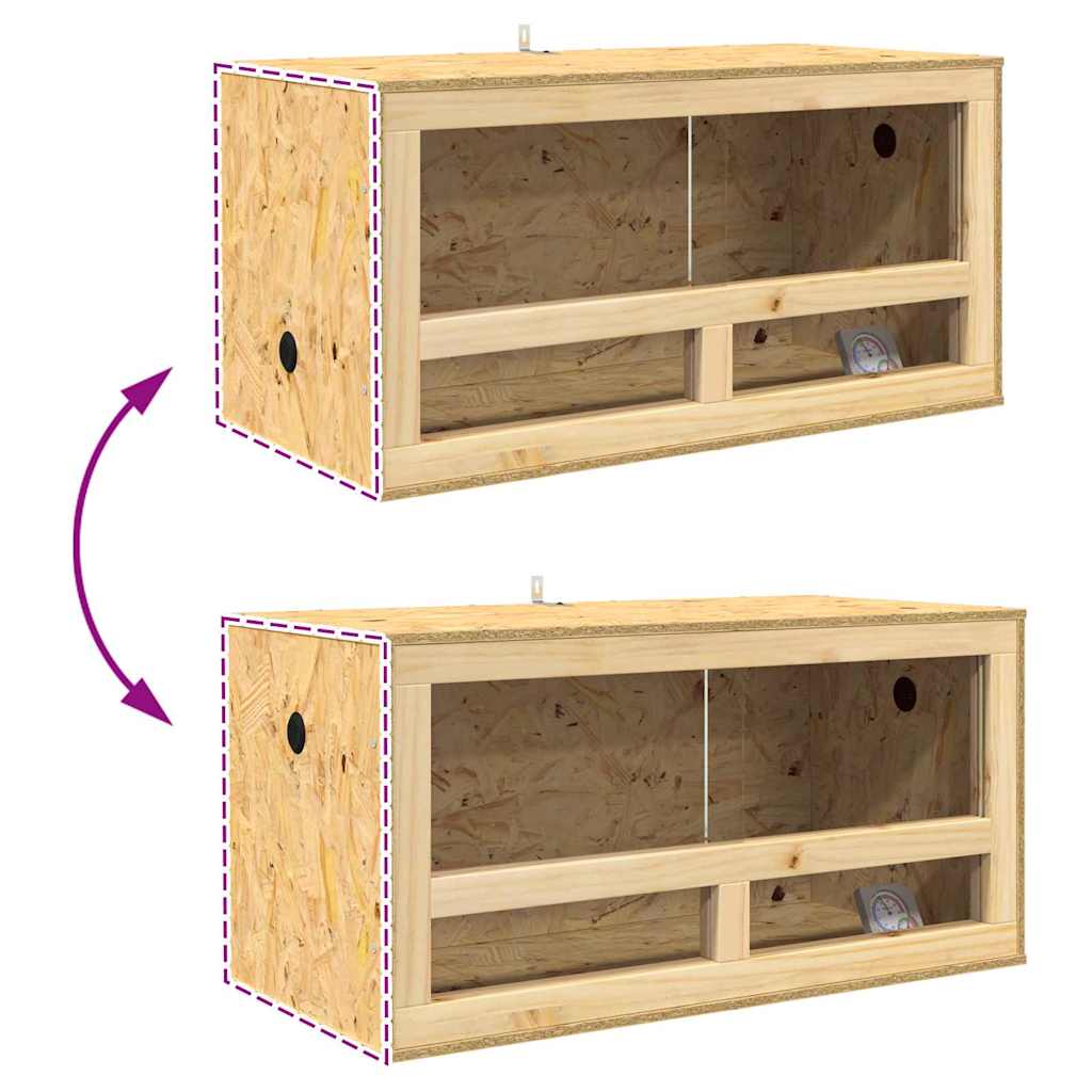 vidaXL Terrarium Brązowy 80 x 40 x 40 cm OSB