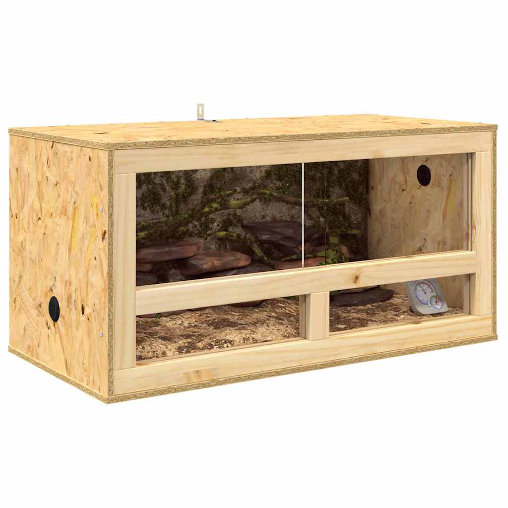 vidaXL Terrarium Brązowy 80 x 40 x 40 cm OSB