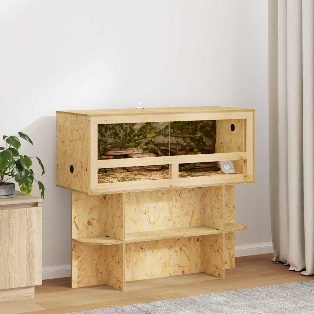 vidaXL Terrarium Brązowy 100 x 40 x 40 cm OSB