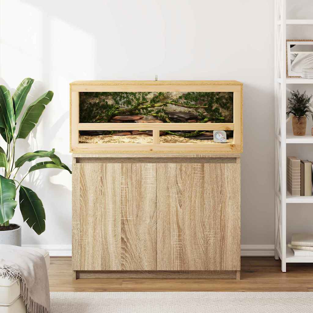 vidaXL Terrarium Brązowy 100 x 40 x 40 cm OSB