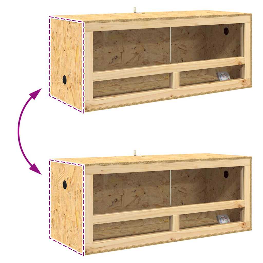 vidaXL Terrarium Brązowy 100 x 40 x 40 cm OSB