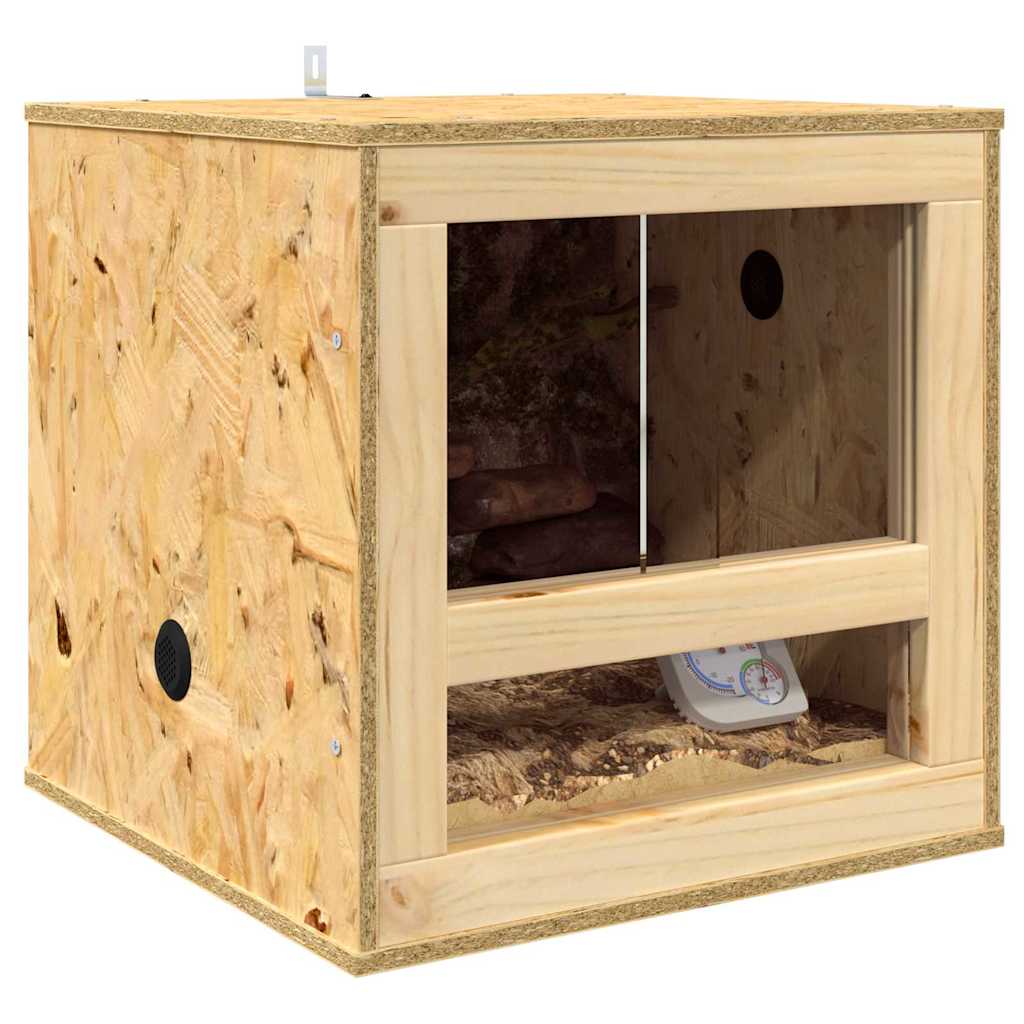 vidaXL Terrarium Brązowy 40 x 40 x 40 cm OSB