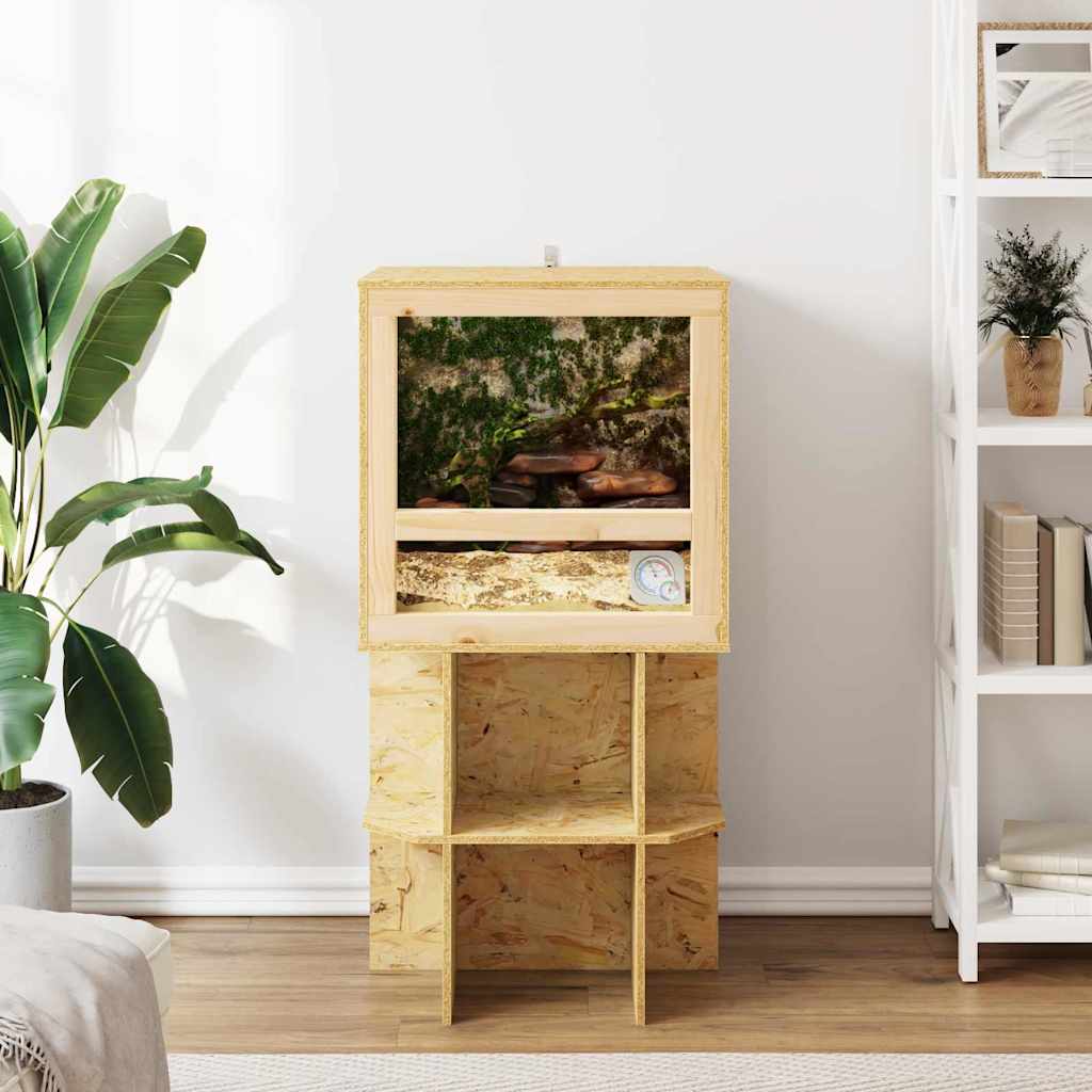 vidaXL Terrarium Brązowy 50 x 50 x 50 cm OSB