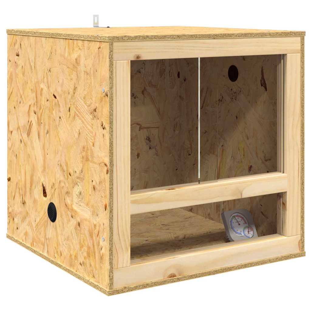 vidaXL Terrarium Brązowy 50 x 50 x 50 cm OSB