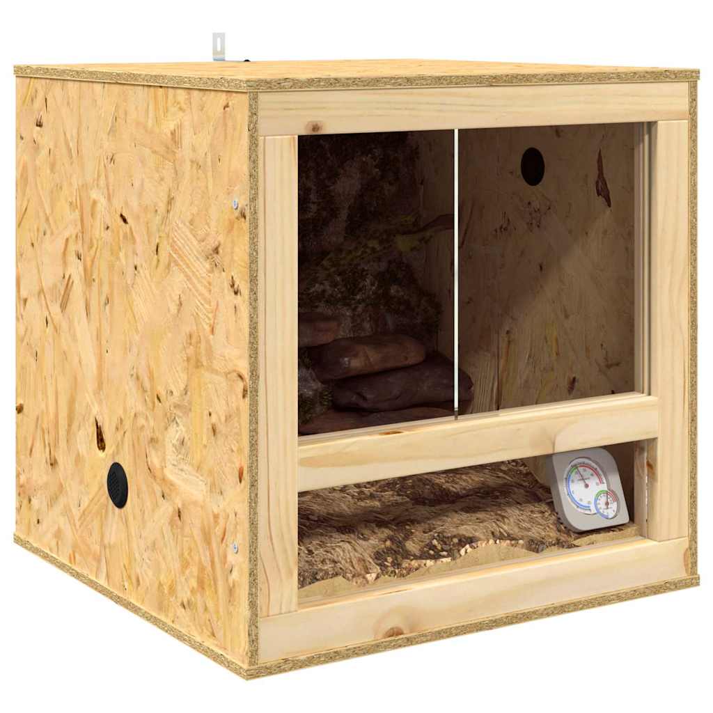 vidaXL Terrarium Brązowy 50 x 50 x 50 cm OSB