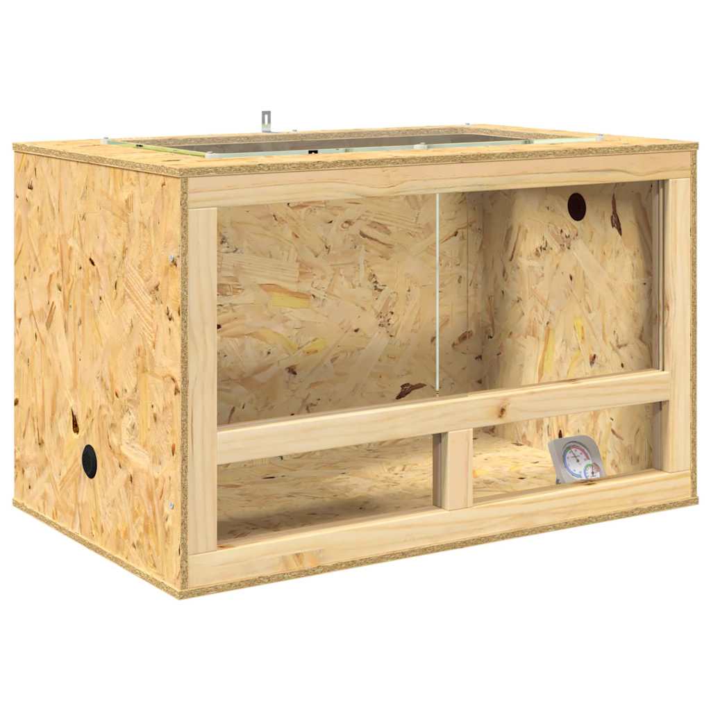 vidaXL Terrarium Brązowy 80 x 50 x 50 cm OSB