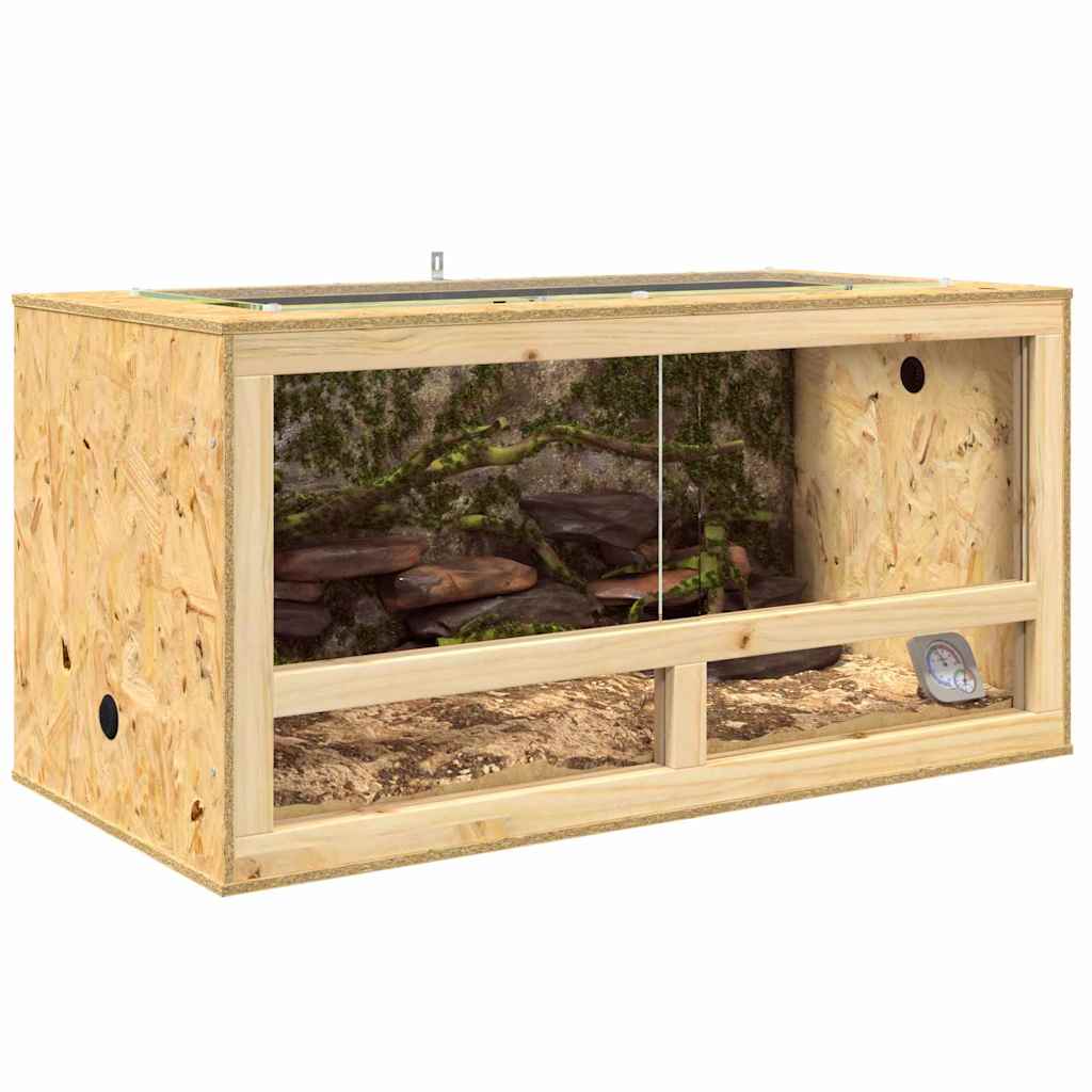 vidaXL Terrarium Brązowy 100 x 50 x 50 cm OSB
