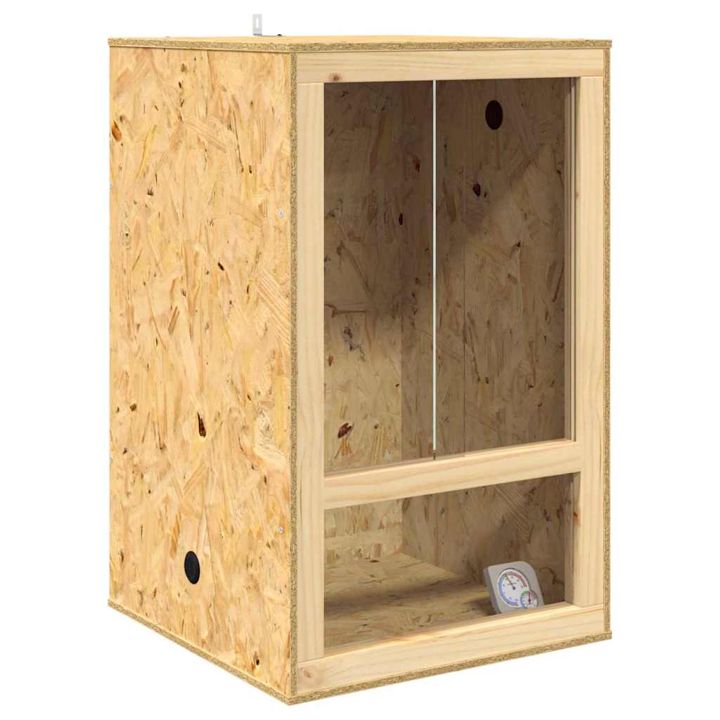 vidaXL Terrarium Brązowy 50 x 50 x 80 cm OSB