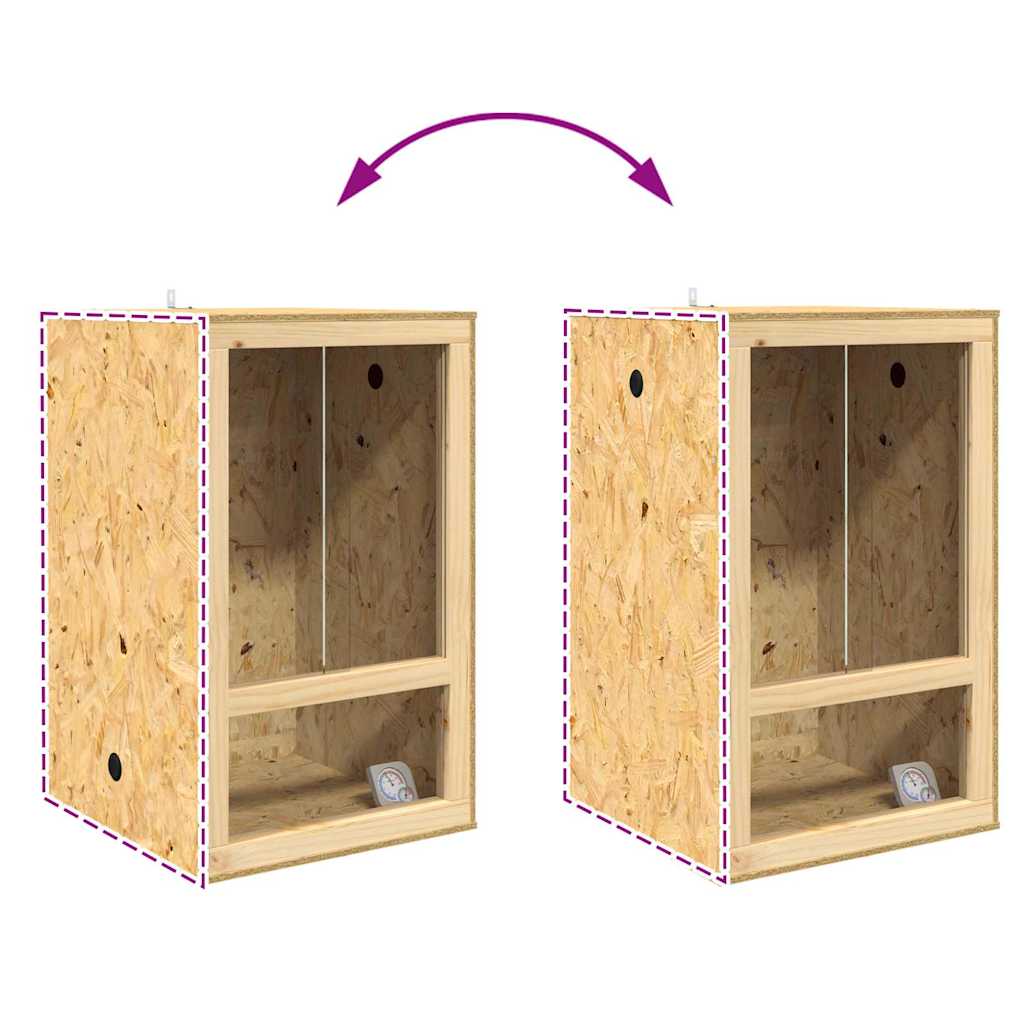 vidaXL Terrarium Brązowy 50 x 50 x 80 cm OSB