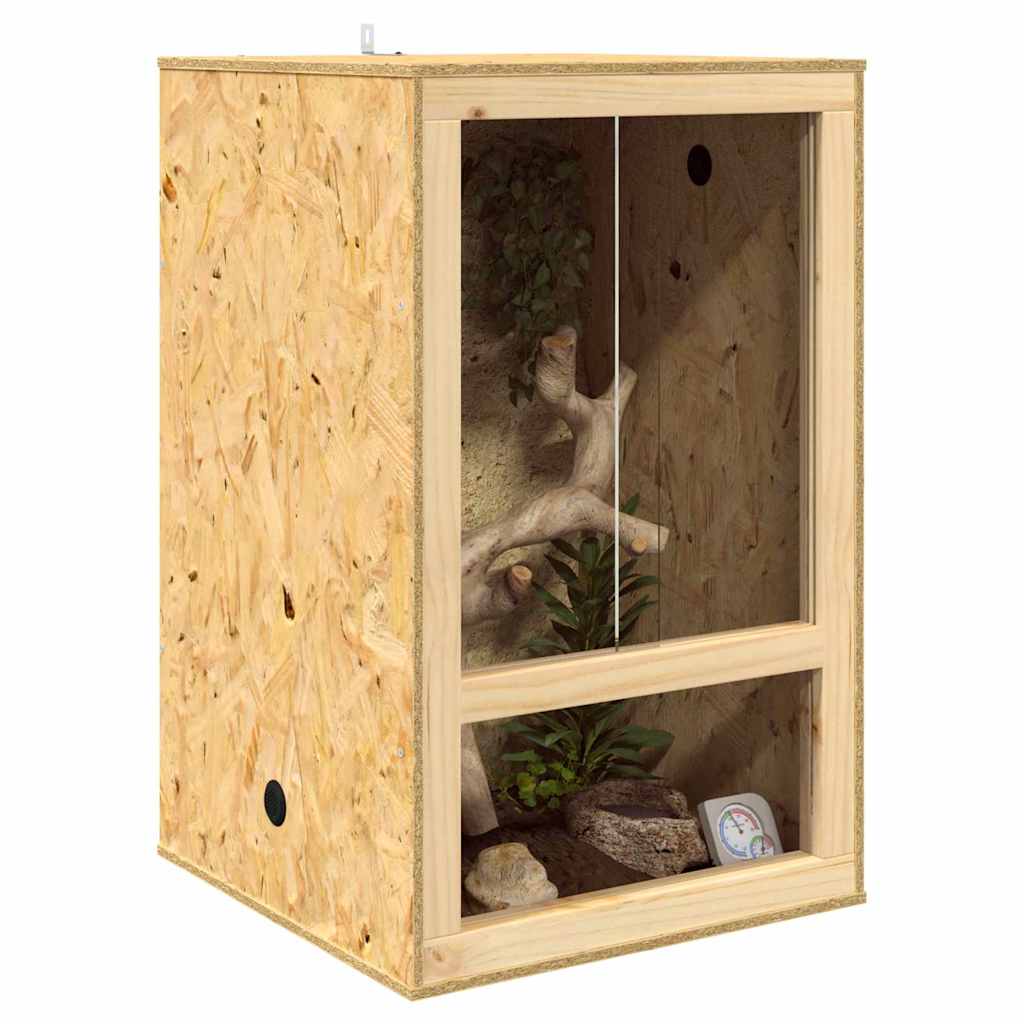 vidaXL Terrarium Brązowy 50 x 50 x 80 cm OSB