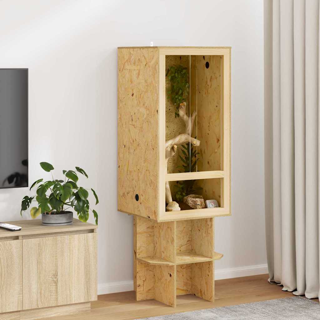 vidaXL Terrarium Brązowy 50 x 50 x 100 cm OSB