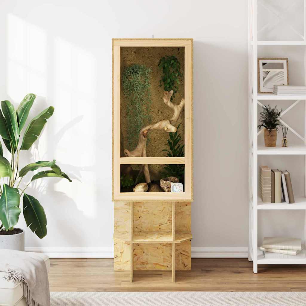 vidaXL Terrarium Brązowy 50 x 50 x 100 cm OSB