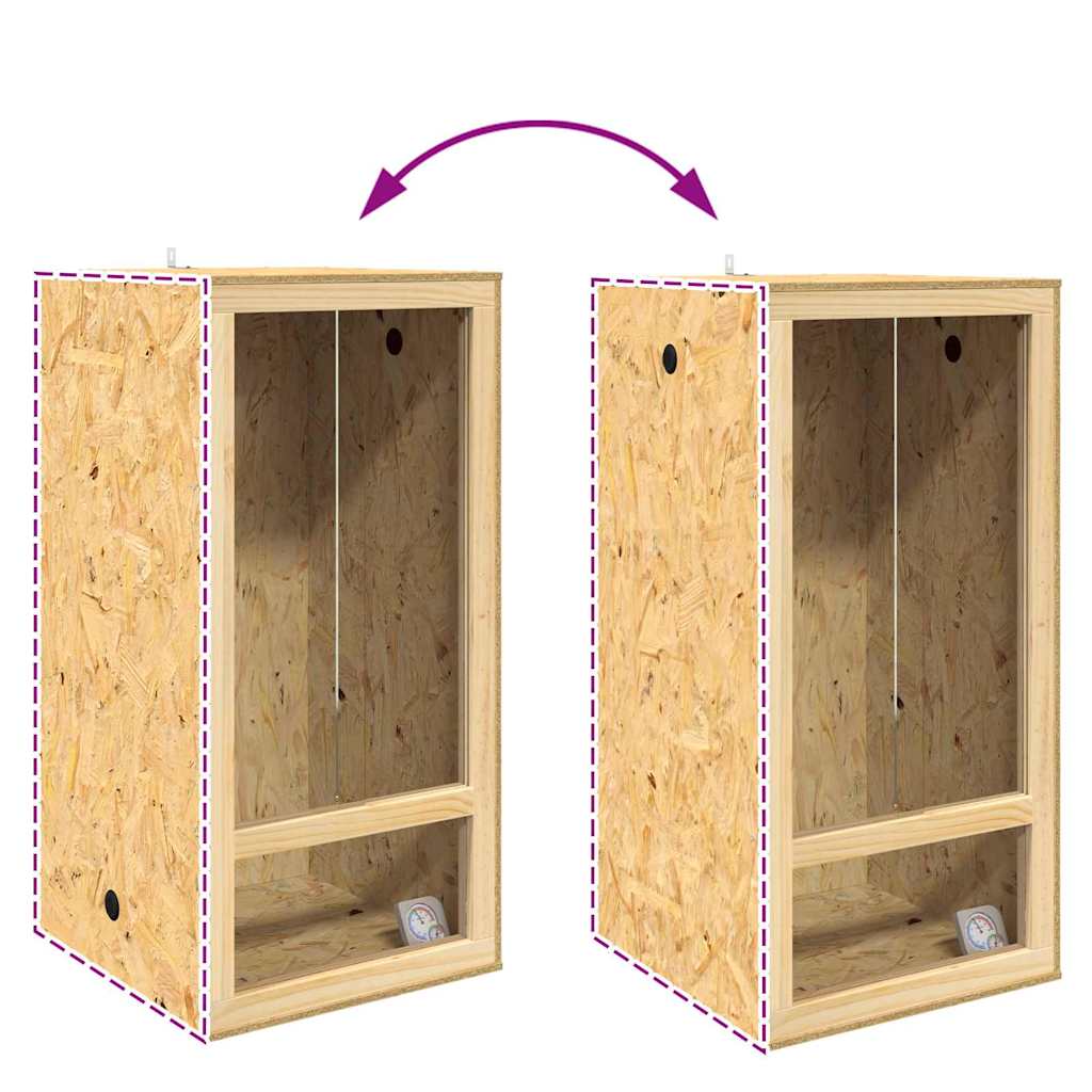 vidaXL Terrarium Brązowy 50 x 50 x 100 cm OSB