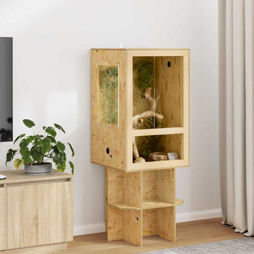 vidaXL Terrarium Brązowy 50 x 50 x 80 cm OSB