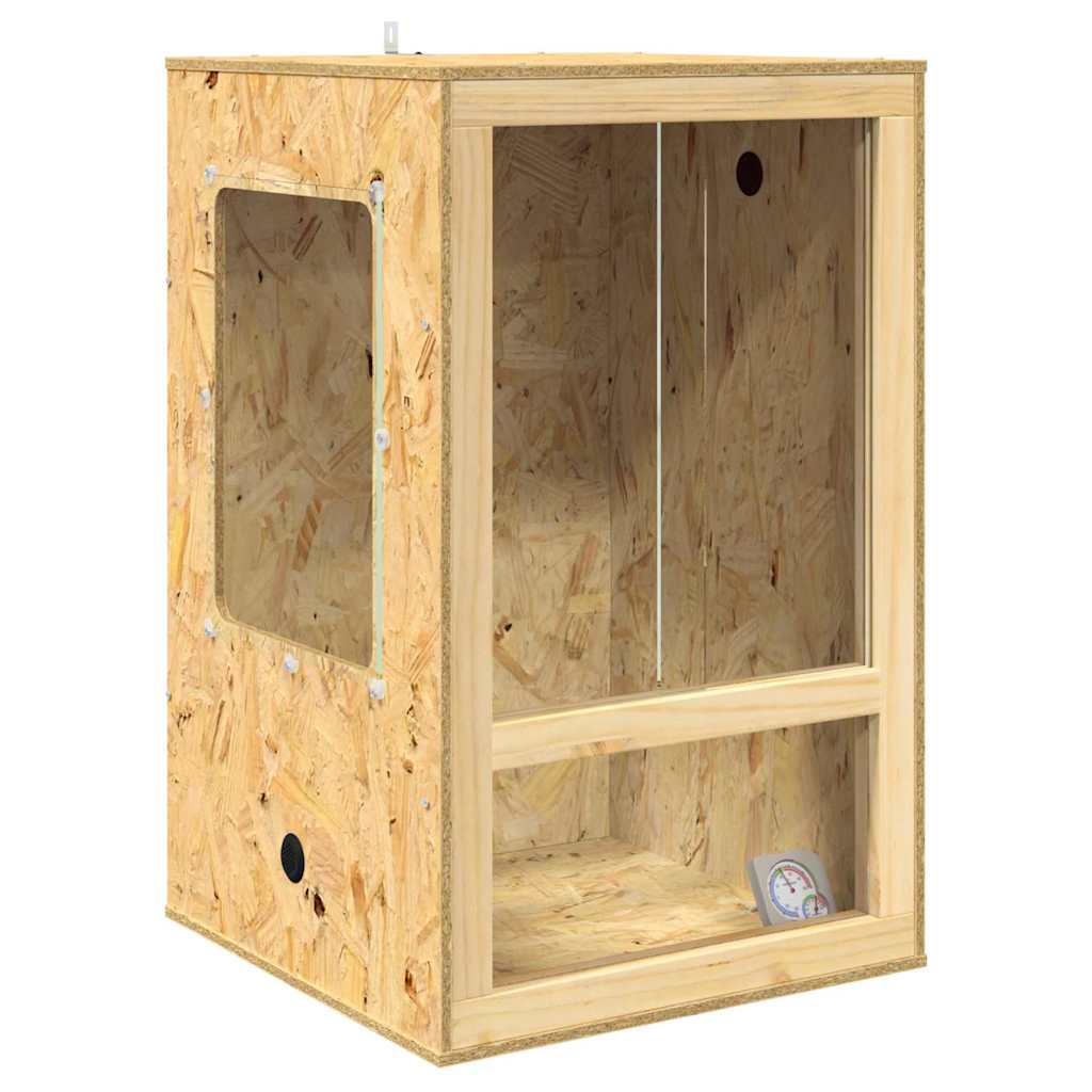 vidaXL Terrarium Brązowy 50 x 50 x 80 cm OSB