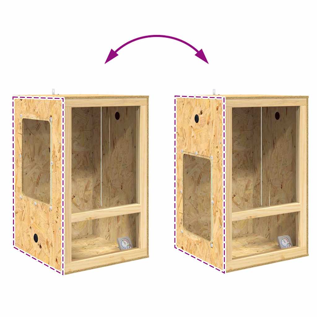 vidaXL Terrarium Brązowy 50 x 50 x 80 cm OSB