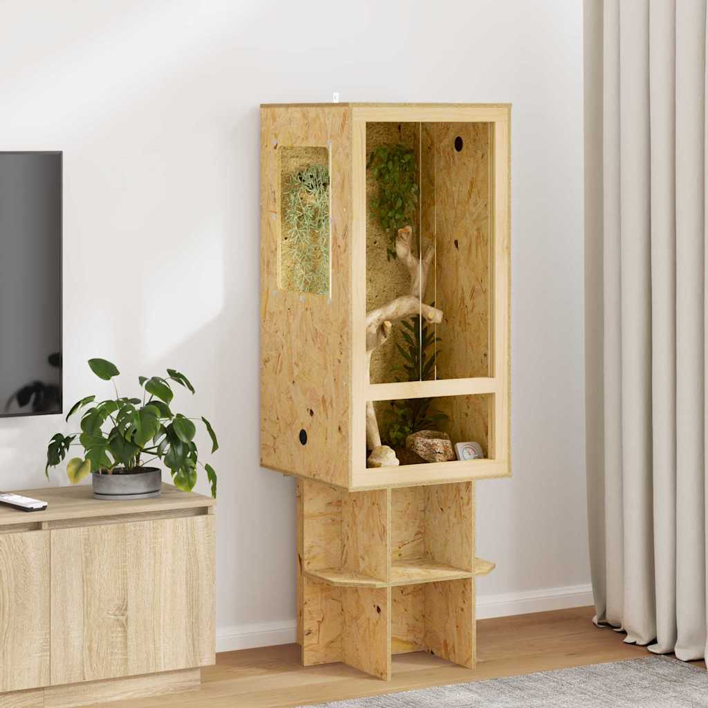vidaXL Terrarium Brązowy 50 x 50 x 100 cm OSB