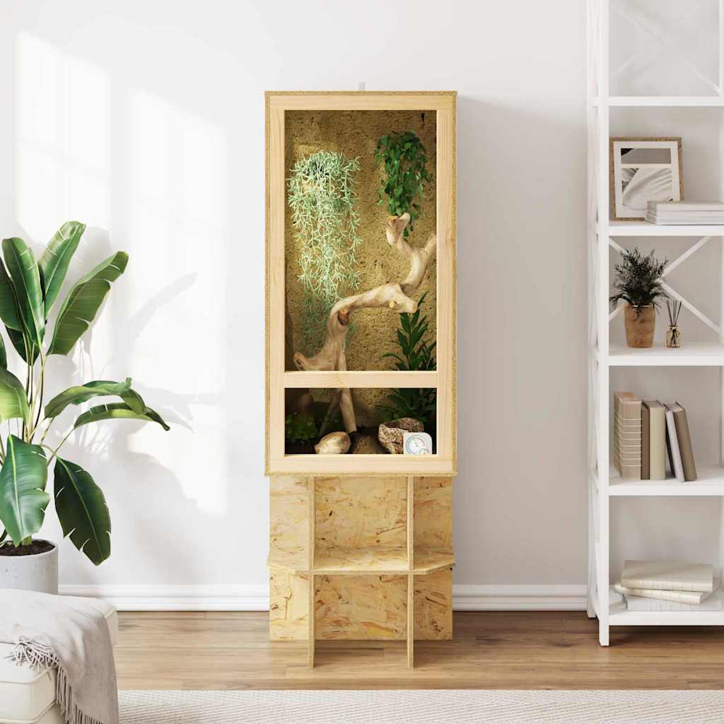 vidaXL Terrarium Brązowy 50 x 50 x 100 cm OSB