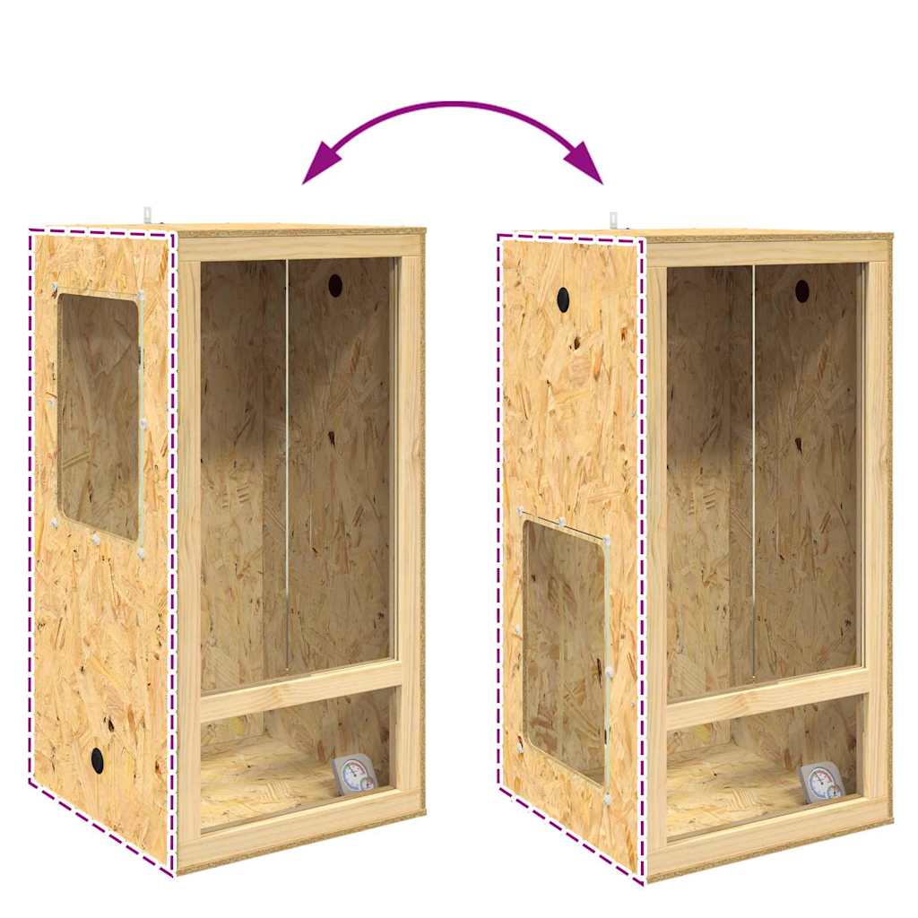 vidaXL Terrarium Brązowy 50 x 50 x 100 cm OSB