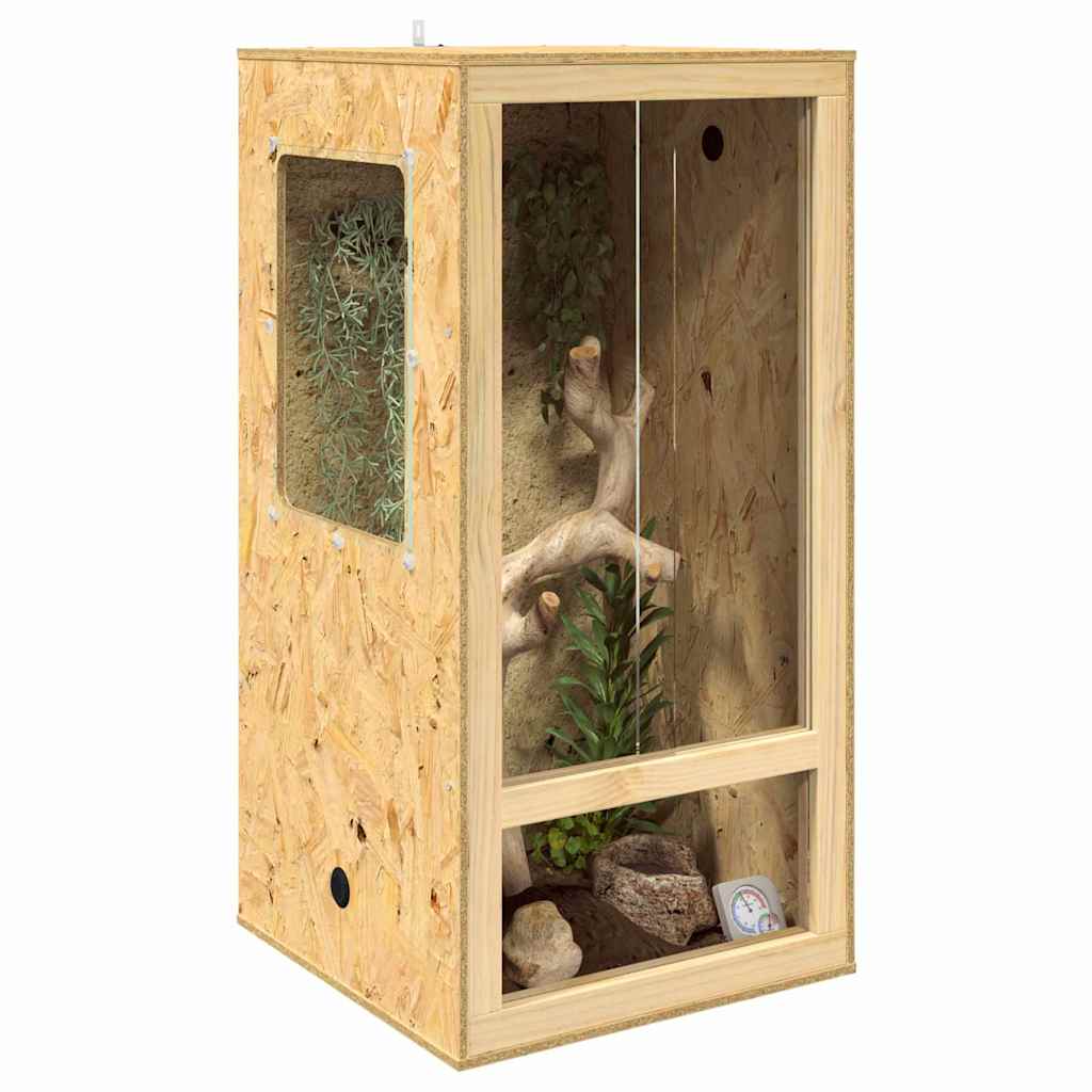 vidaXL Terrarium Brązowy 50 x 50 x 100 cm OSB