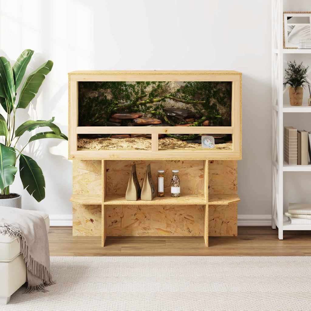 vidaXL Podstawa Terrarium Brązowy 100 x 50 x 50 cm OSB
