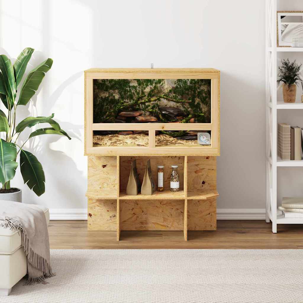 vidaXL Podstawa Terrarium Brązowy 80 x 50 x 50 cm OSB