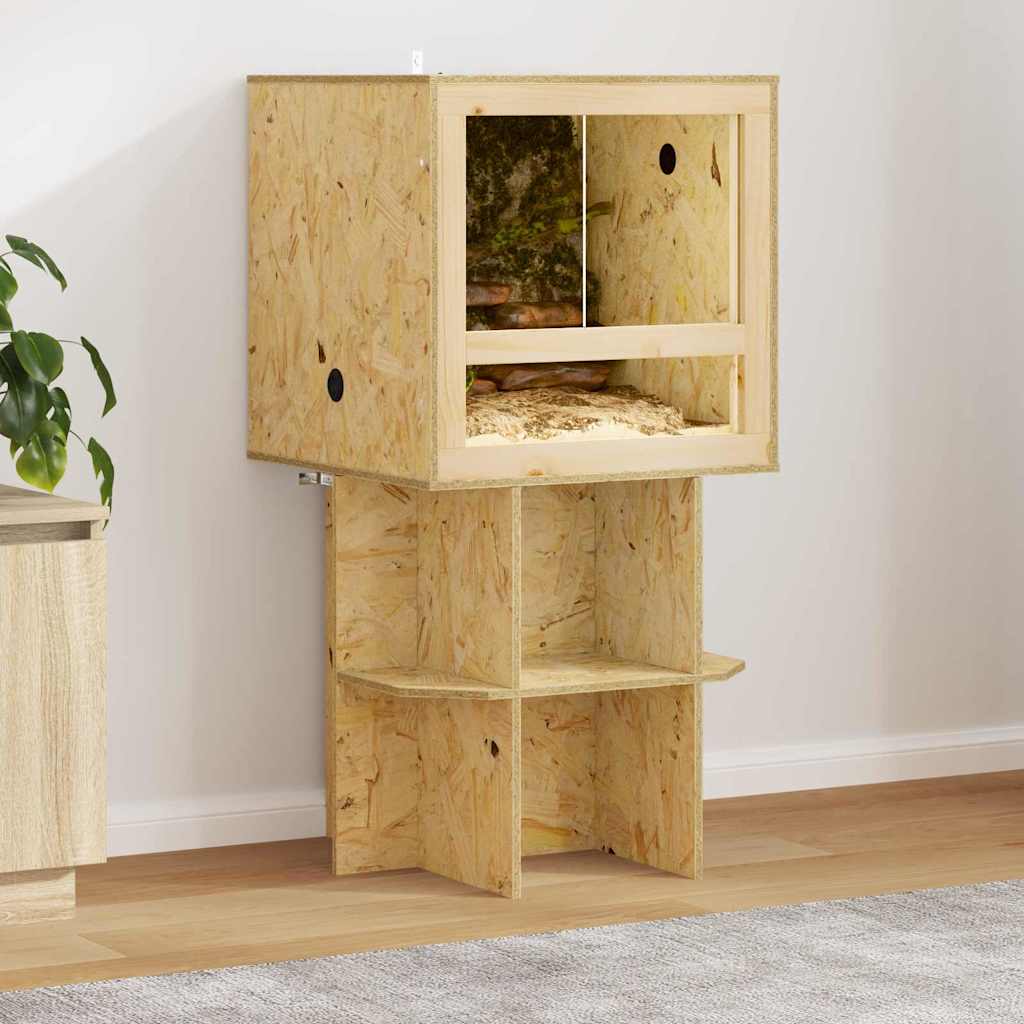 vidaXL Podstawa Terrarium Brązowy 50 x 50 x 50 cm OSB