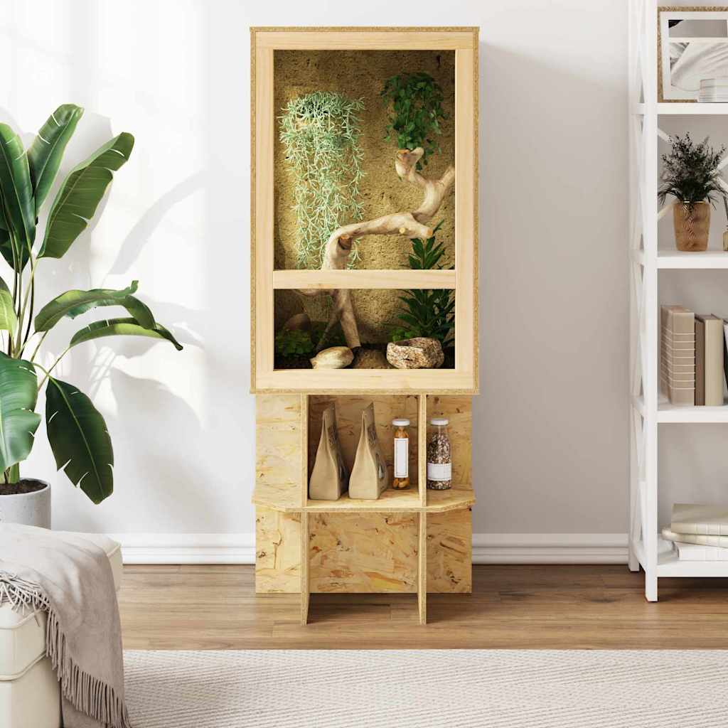 vidaXL Podstawa Terrarium Brązowy 50 x 50 x 50 cm OSB