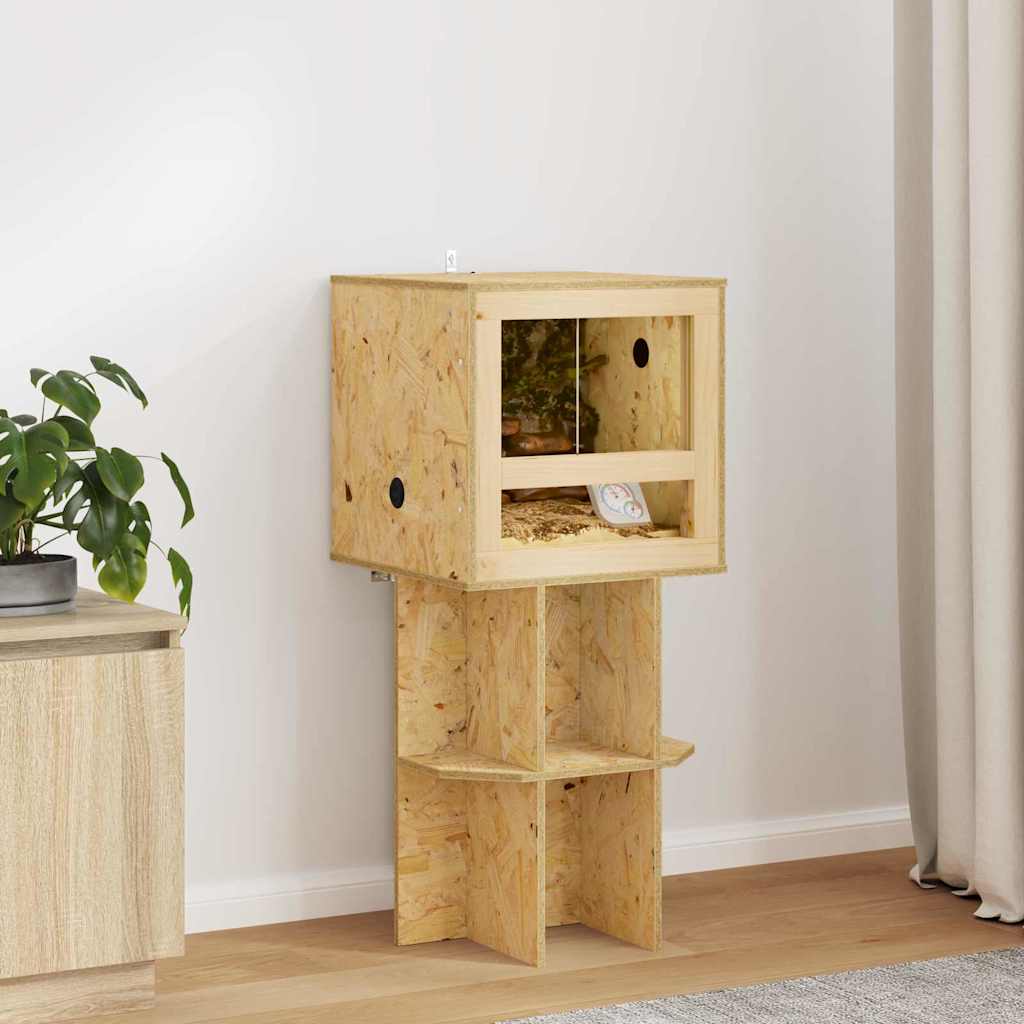 vidaXL Podstawa Terrarium z półką Brązowy 40 x 40 x 50 cm OSB