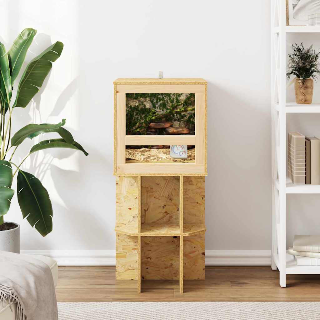vidaXL Podstawa Terrarium z półką Brązowy 40 x 40 x 50 cm OSB