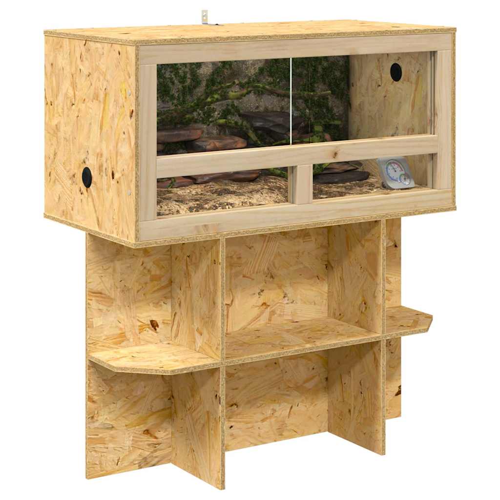 vidaXL Podstawa Terrarium z półką Brązowy 80 x 40 x 50 cm OSB