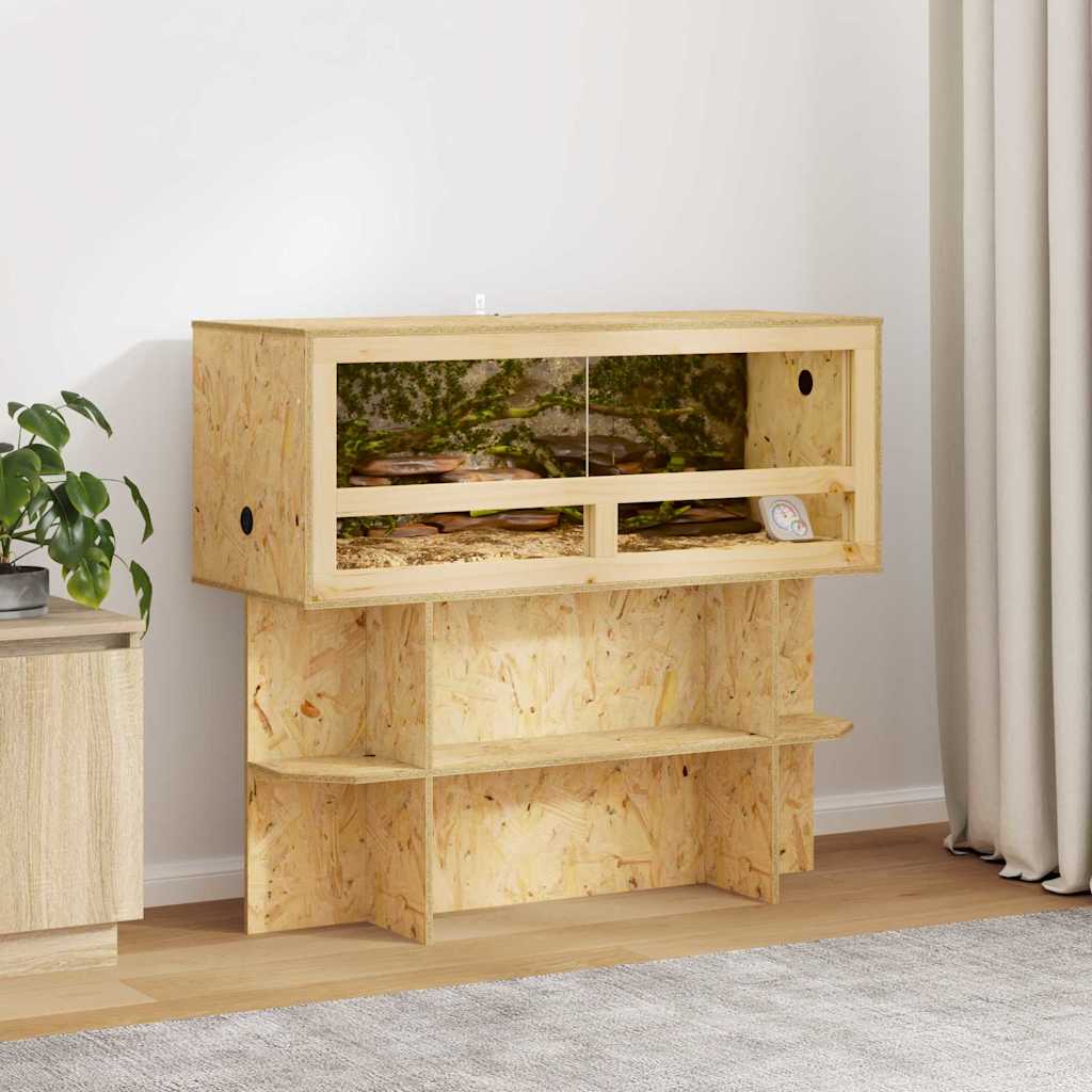 vidaXL Podstawa Terrarium z półką Brązowy 100 x 40 x 50 cm OSB