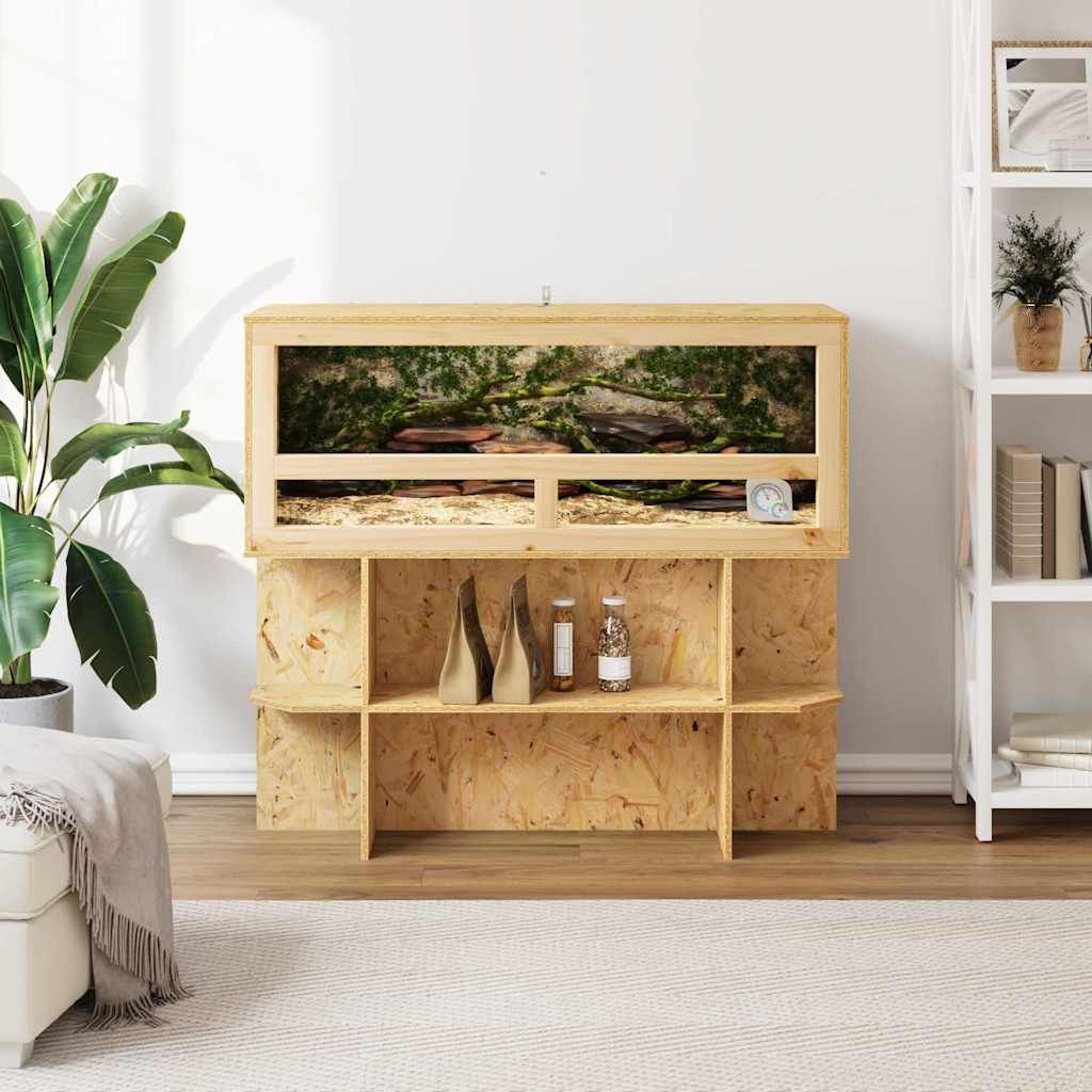 vidaXL Podstawa Terrarium z półką Brązowy 100 x 40 x 50 cm OSB