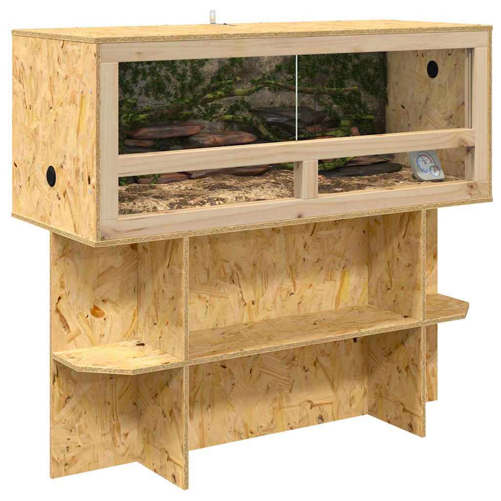 vidaXL Podstawa Terrarium z półką Brązowy 100 x 40 x 50 cm OSB